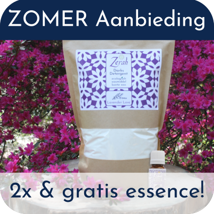 zomer seizoens aanbieding Lavender Love detegent gratis essence